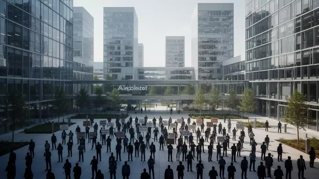 Alphabet: 175 Mitarbeiter protestieren gegen Pentagon-Deal - Bild: über boerse-global.de