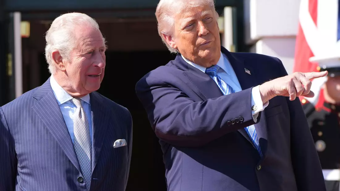 Am Montag empfing US-Präsident Donald Trump den britischen König in Washington.  - Bild: Alex Brandon/AP/dpa
