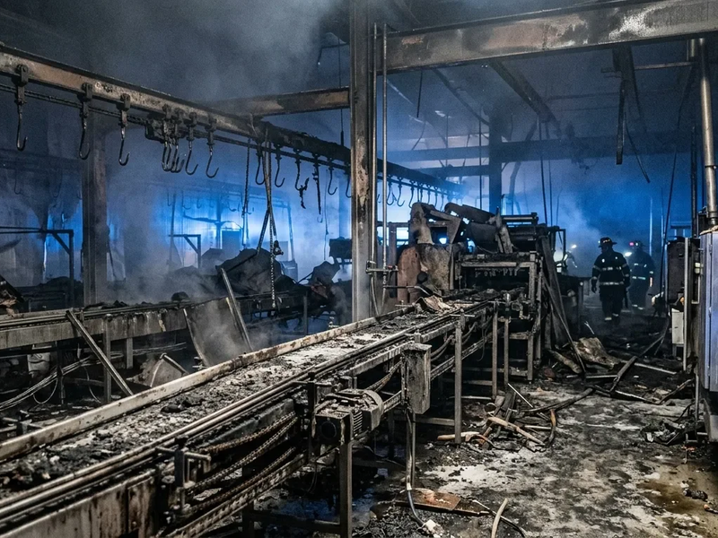 Brand in Fleischfabrik: Wenn Feuer die Produktion lahmlegt - Foto: über boerse-global.de