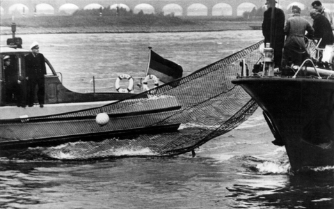 Mit Netzen und Stangen versuchten Helfer, den Wal in die richtige Richtung zu lenken - vergebens. (Archivbild) - Foto: picture alliance / dpa