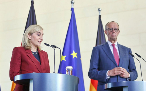 Nina Warken und Friedrich Merz am 29.04.2026 - Foto: via dts Nachrichtenagentur