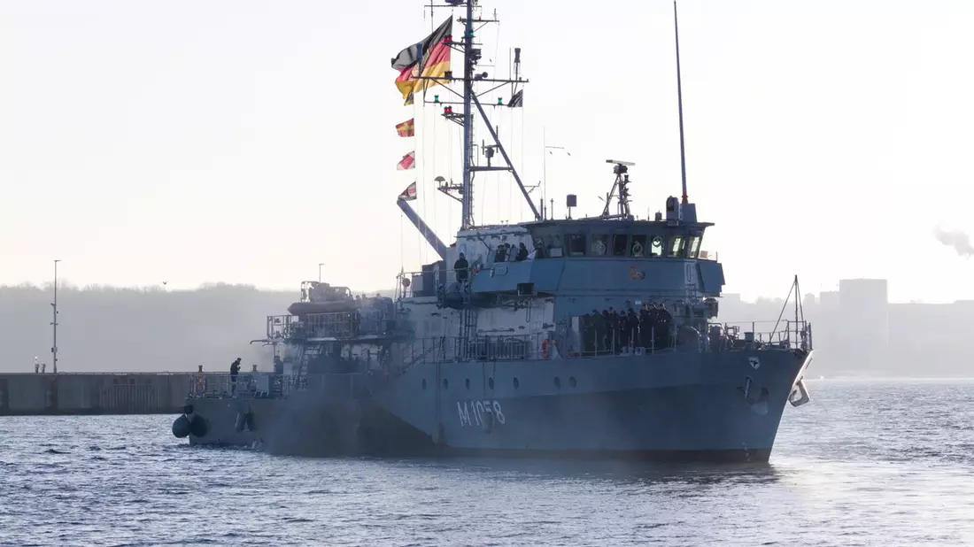 Bildtermin: Minenjagdboot Fulda verlegt in das Mittelmeer - Bild: presseportal.de
