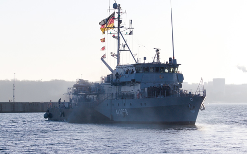 Bildtermin: Minenjagdboot Fulda verlegt in das Mittelmeer - Foto: presseportal.de