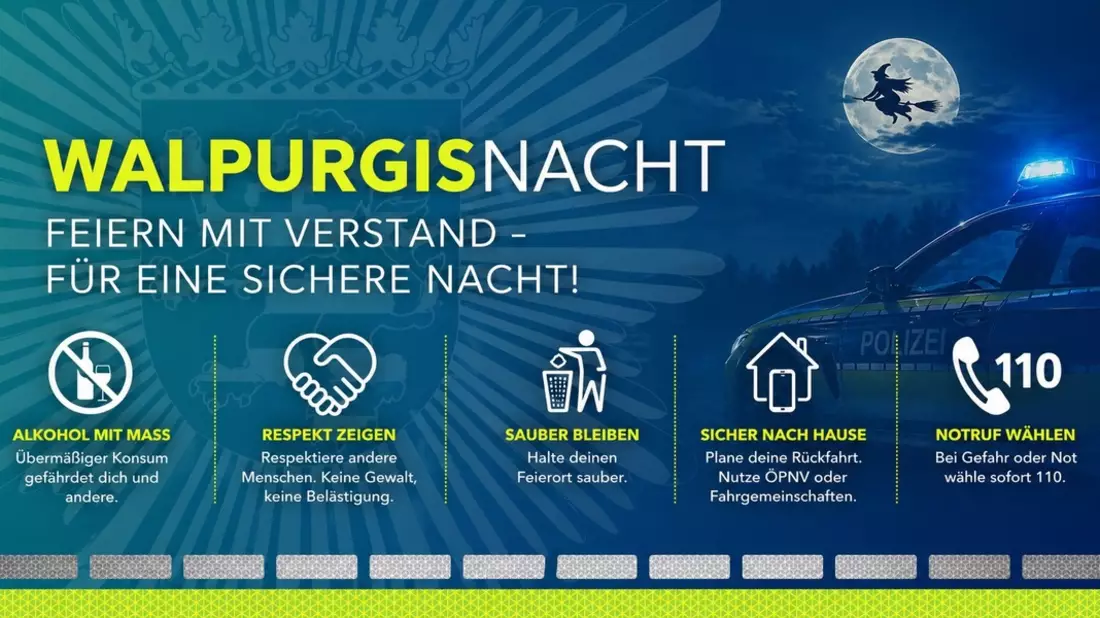 POL-OF: Streiche statt Straftaten: Polizei gibt Hinweise für eine sichere Walpurgisnacht Nacht - Bild: presseportal.de