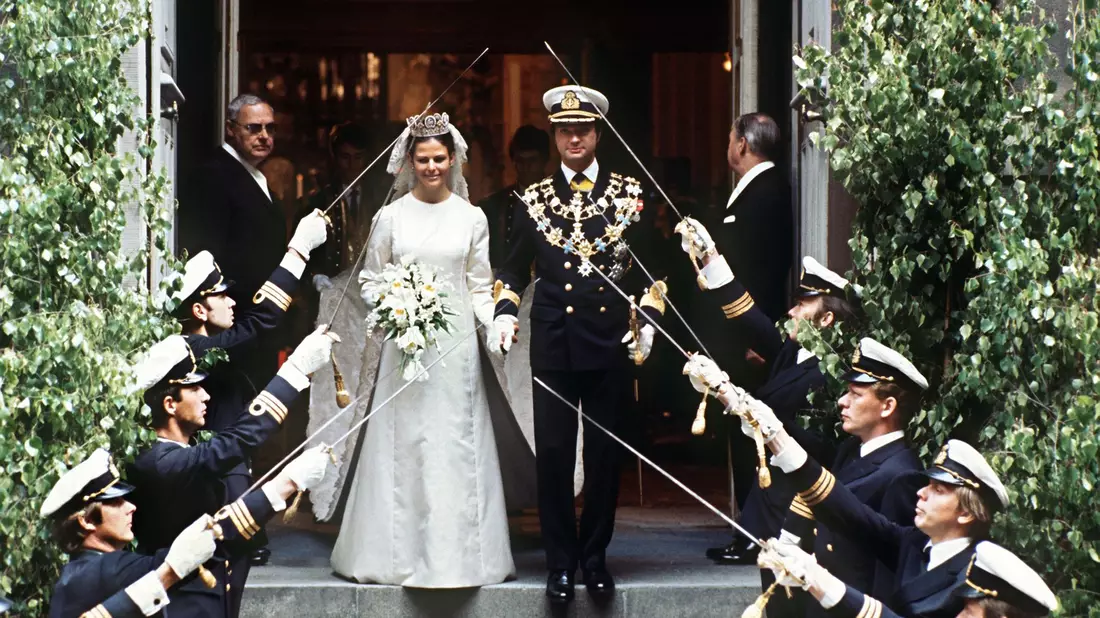 Seine Traumfrau trifft Carl XVI. Gustaf bei den Olympischen Spielen 1972 in München. Vier Jahre später heiratet er Silvia Sommerlath. (Archivbild) - Bild: dpa