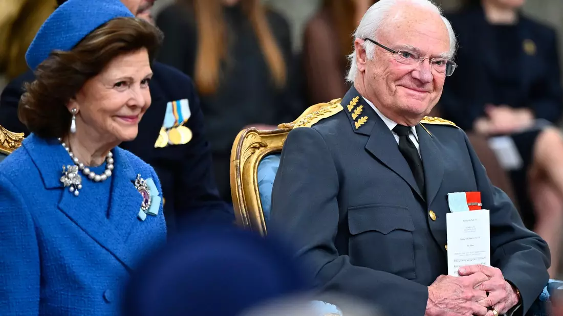 Zu Ehren von Carl Gustaf gab es einen Gottesdienst in der Schlosskirche.  - Bild: Anders Wiklund/TT News Agency/AP/dpa