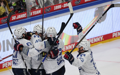 Diesmal jubeln die Adler: Mannheim erzwingt ein fünftes DEL-Finale - Foto: Andreas Gora/dpa