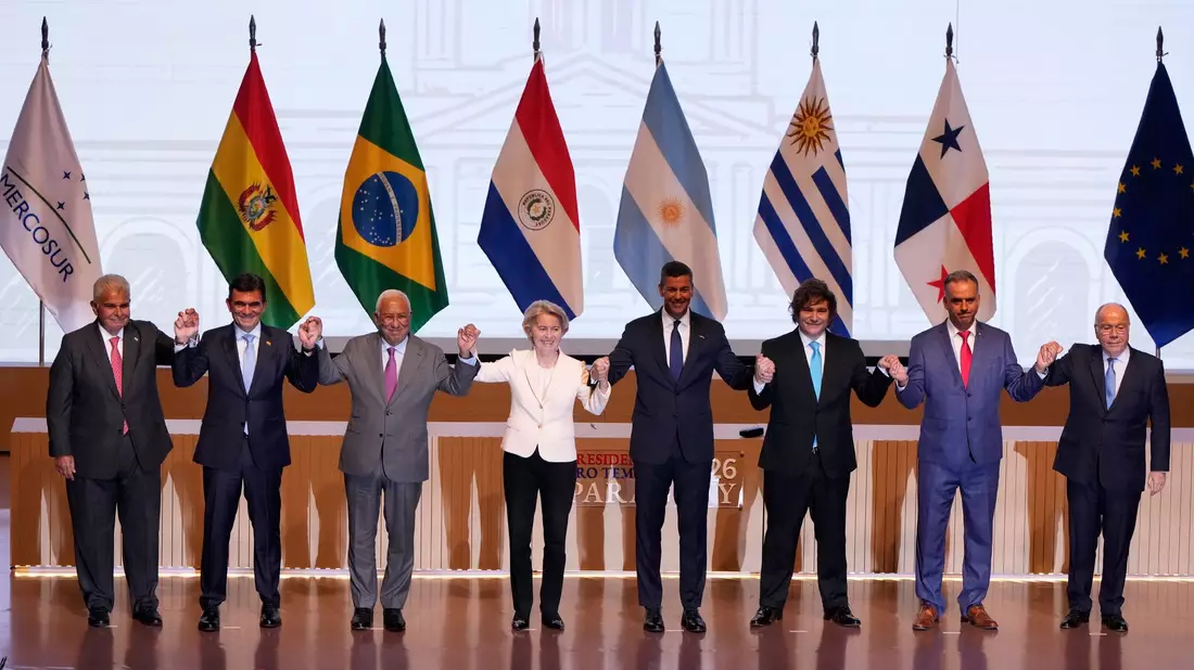 In Paraguay wurde Anfang des Jahres die Unterzeichnung des Abkommens gefeiert. (Archivbild) - Bild: Jorge Saenz/AP/dpa