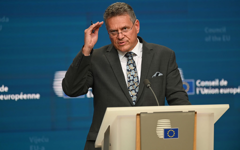 Hat hart um das Abkommen gekämpft: EU-Kommissar Maros Sefcovic. (Archivbild) - Foto: Ansgaar Haase/dpa