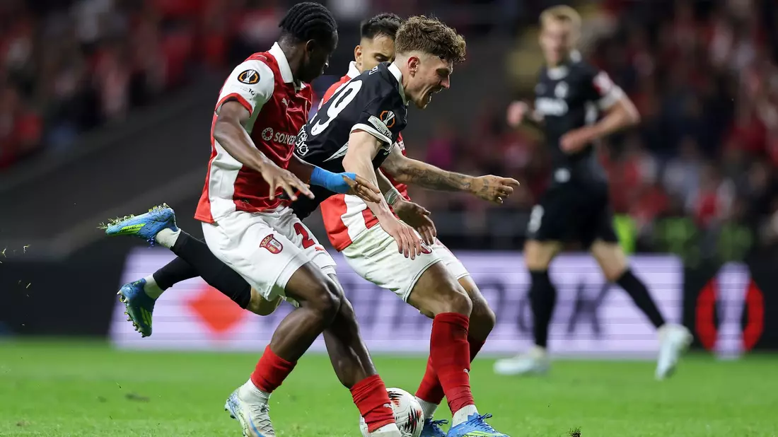 Philipp Treu hatte in Braga einen schweren Stand. - Bild: Miguel Angelo Pereira/AP/dpa