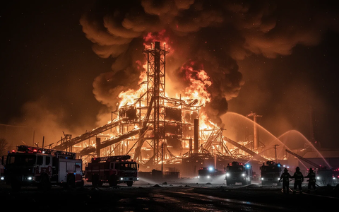 Großbrand in Bayern: Holzverarbeitung in Flammen - Foto: über boerse-global.de