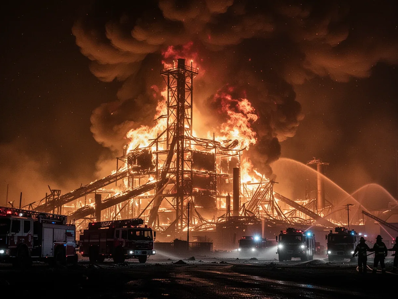 Großbrand in Bayern: Holzverarbeitung in Flammen - Foto: über boerse-global.de