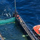 Bei der Barge handelt es sich um einen Lastkahn. - Foto: Christoph Reichwein/dpa