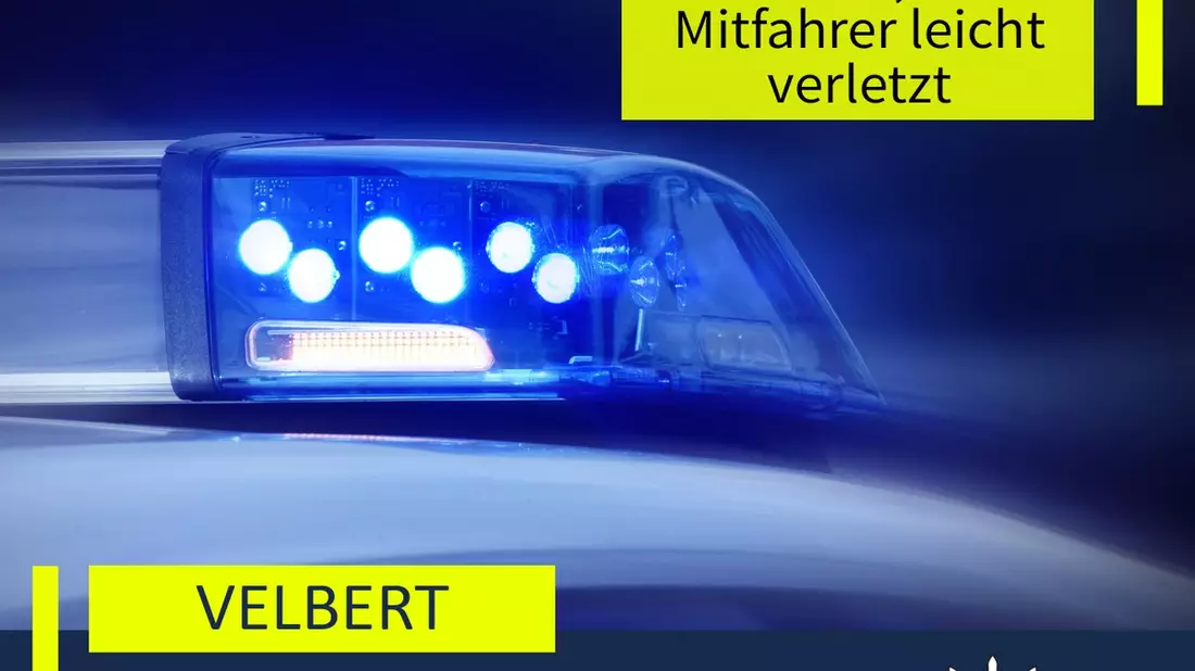 POL-ME: Zu hohe Geschwindigkeit: Auto überschlug sich und brannte aus - Fahrer schwer verletzt - 2605001 - Bild: presseportal.de