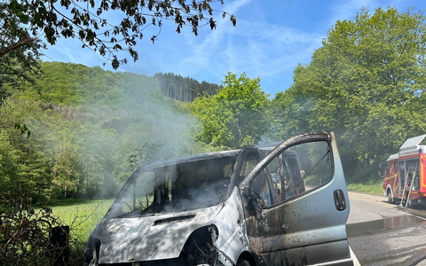 POL-PIKUS: Fahrzeug brennt komplett aus - Foto: presseportal.de