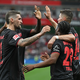 Bayer Leverkusen bejubelte gegen RB Leipzig einen wichtigen Sieg im Kampf um die Champions-League-Teilnahme.  - Foto: Fabian Strauch/dpa