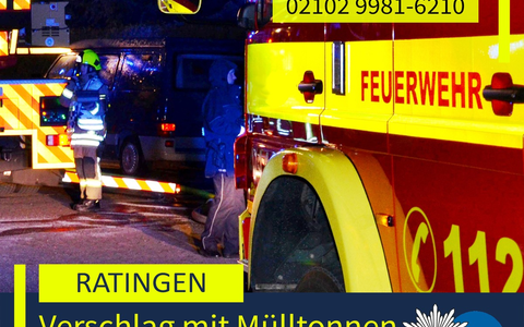 POL-ME: Verschlag mit mehreren Mülltonnen brannte: Polizei ermittelt - 2605006 - Foto: presseportal.de
