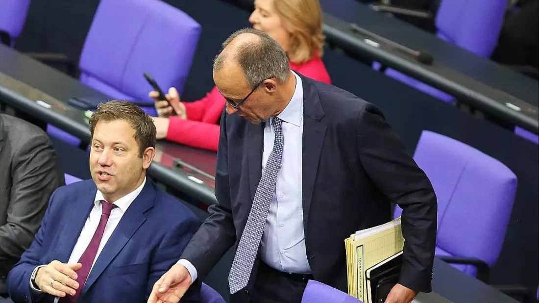 Lars Klingbeil, Friedrich Merz, Bärbel Bas (Archiv) - Bild: via dts Nachrichtenagentur