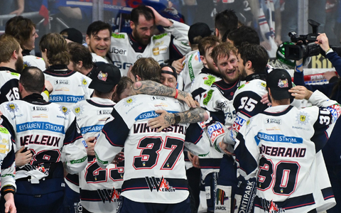 Die Eisbären jubeln über den zwölften Titel in der DEL. - Foto: Florian Wiegand/dpa
