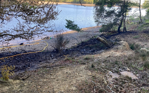 POL-AC: Brand an der Dreilägerbachtalsperre - Polizei ermittelt wegen möglicher Brandstiftung - Foto: presseportal.de