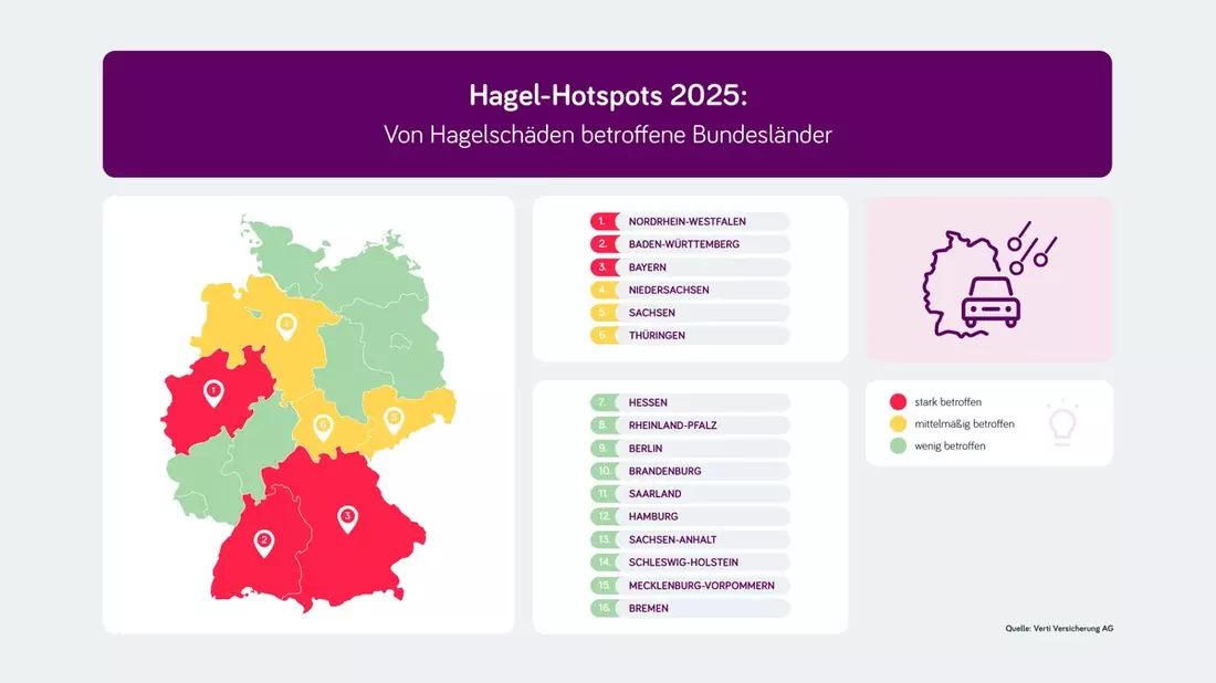 Hagel-Atlas 2026: Leipzig bereits zum dritten Mal vorne dabei / Generell sind südliche Bundesländer wieder besonders stark betroffen - Bild: presseportal.de