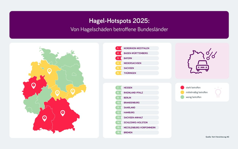 Hagel-Atlas 2026: Leipzig bereits zum dritten Mal vorne dabei / Generell sind südliche Bundesländer wieder besonders stark betroffen - Foto: presseportal.de