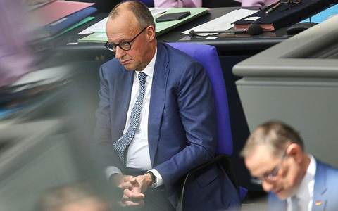 Friedrich Merz und Tino Chrupalla (Archiv) - Foto: via dts Nachrichtenagentur