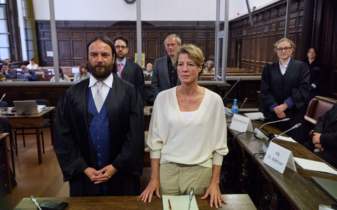 Christina Block ist eine von sieben Angeklagten im Prozess. - Foto: Georg Wendt/dpa-Pool/dpa