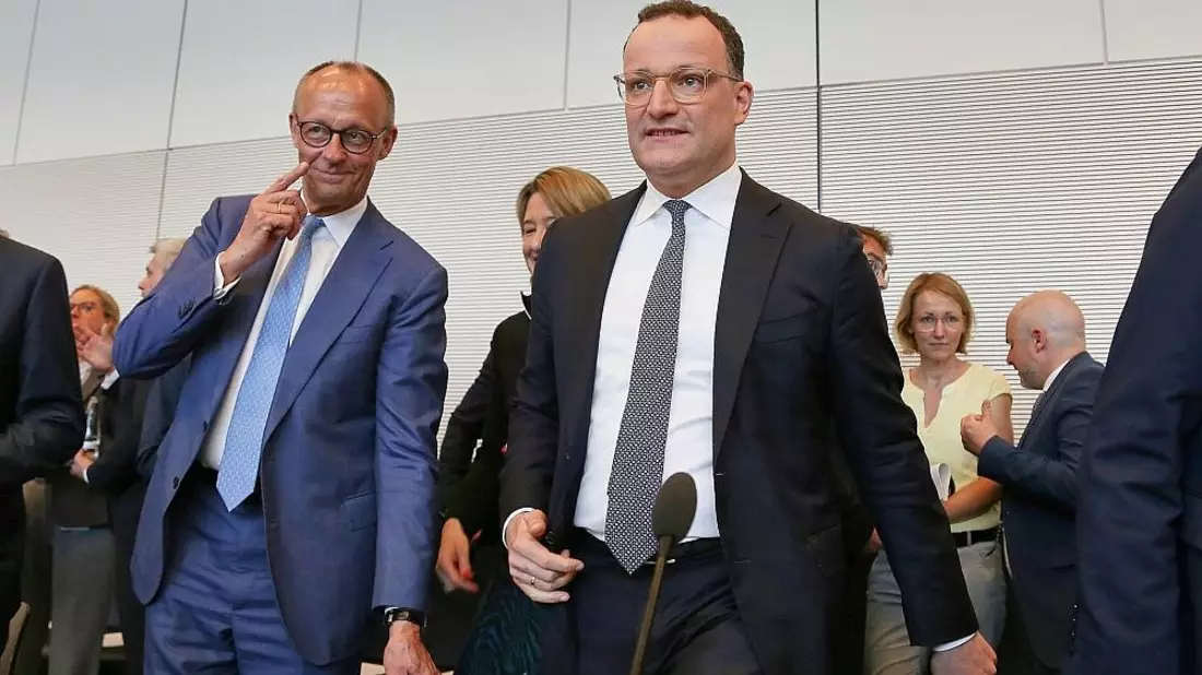 Friedrich Merz und Jens Spahn am 05.05.2026 - Bild: via dts Nachrichtenagentur