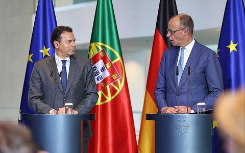 Luis Montenegro und Friedrich Merz am 05.05.2026 - Foto: via dts Nachrichtenagentur