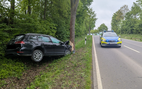 POL-HI: Verkehrsunfall bei Lamspringe / eine Person verletzt - Foto: presseportal.de