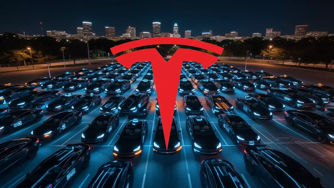 Tesla Aktie: 36 Robotaxis nachts in Austin - Bild: über boerse-global.de