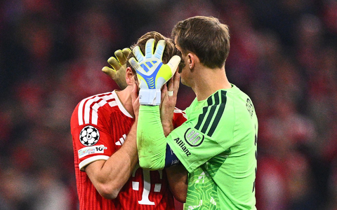 Frust nach Spielende: Neuer und Kane. - Foto: Tom Weller/dpa