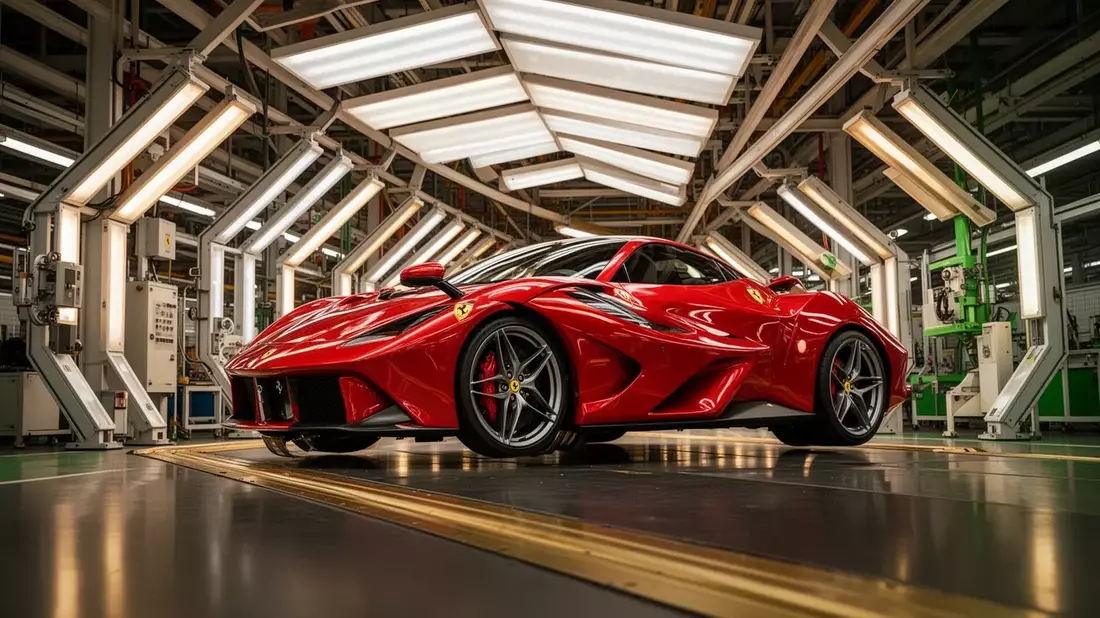 Ferrari Aktie: Q1-Umsatz auf 1,848 Milliarden Euro Illustration mit AI erstellt übermittelt durch boerse-global.de