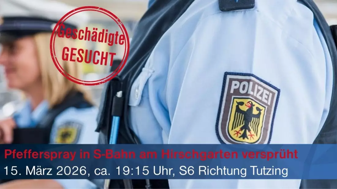 Bundespolizeidirektion München: Pfefferspray in S-Bahn versprüht / Bundespolizei sucht betroffene Reisende - Bild: presseportal.de