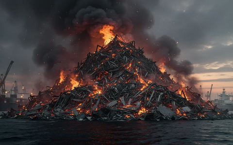 Krefelder Hafen: 700 Tonnen Schrott in Flammen – zweiter Großbrand binnen fünf Monaten - Foto: über boerse-global.de