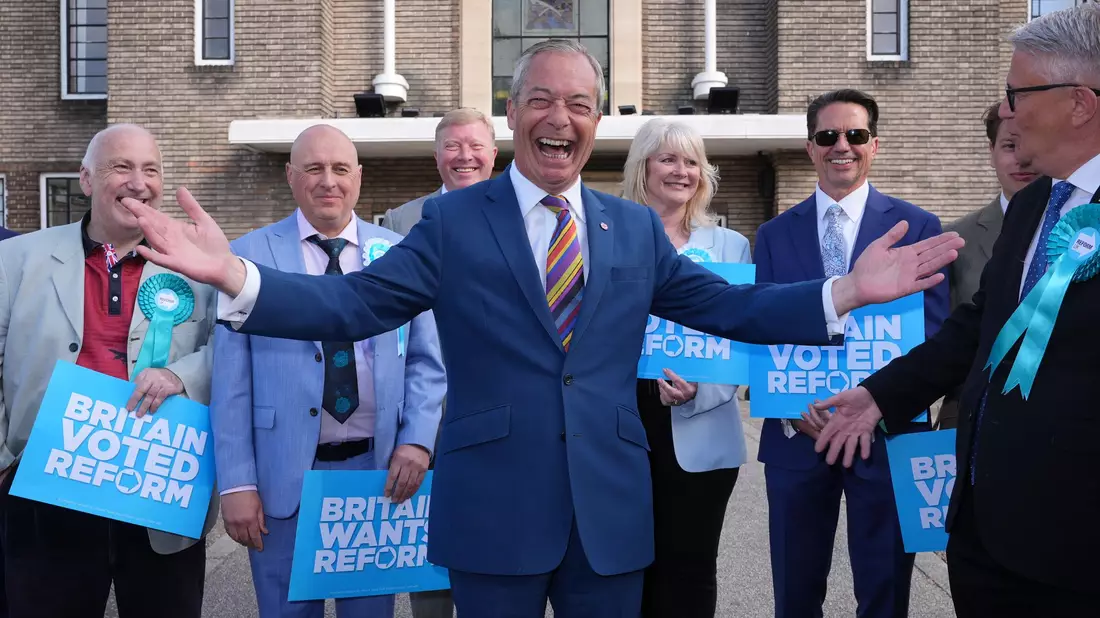 Die Partei von Brexit-Vorkämpfer Nigel Farage konnte deutliche Gewinne einfahren.  - Bild: Yui Mok/PA Wire/dpa