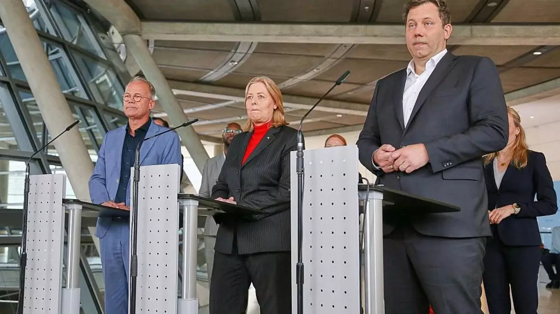 Matthias Miersch, Bärbel Bas, Lars Klingbeil am 05.05.2026 - Bild: via dts Nachrichtenagentur