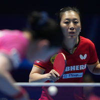 Die deutsche Tischtennis-Nationalspielerin Ying Han im WM-Halbfinale gegen Japan. - Foto: Jon Super/AP/dpa