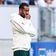 Nachdenkliche frühem Platzverweise für Werder: Trainer Daniel Thioune.    - Foto: Uwe Anspach/dpa
