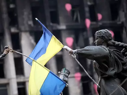 Ukrainische Flagge (Archiv) - Foto: via dts Nachrichtenagentur