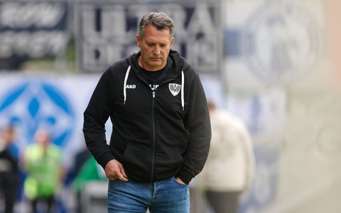 Preußen Münster und Trainer Alois Schwartz stehen als erster Absteiger aus der 2. Bundesliga fest.  - Foto: Bernd Thissen/dpa