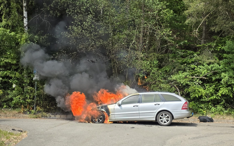 POL-PDPS: PKW-Brand auf der B10 - Foto: presseportal.de