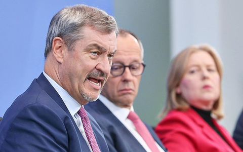 Söder, Merz, Bas (Archiv) - Foto: via dts Nachrichtenagentur