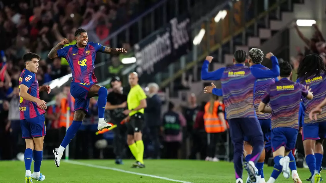 Marcus Rashford ließ den FC Barcelona und seine Fans bereits in der 9. Minute jubeln.  - Bild: Joan Mateu Parra/AP/dpa