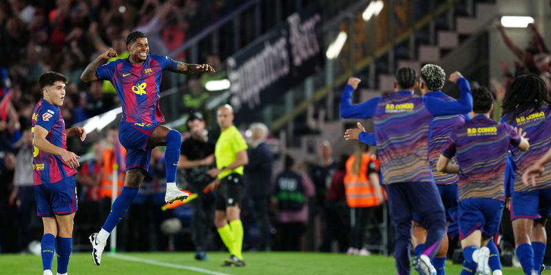 Marcus Rashford ließ den FC Barcelona und seine Fans bereits in der 9. Minute jubeln.  - Foto: Joan Mateu Parra/AP/dpa