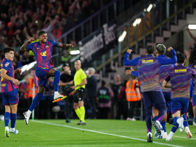 Marcus Rashford ließ den FC Barcelona und seine Fans bereits in der 9. Minute jubeln. - Foto: Joan Mateu Parra/AP/dpa