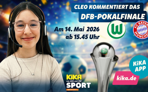 DFB-Pokalfinale der Frauen und Männer im Stream auf kika.de, in der KiKA-App, im ZDF-Streaming-Portal und in der ARD-Mediathek - Foto: presseportal.de