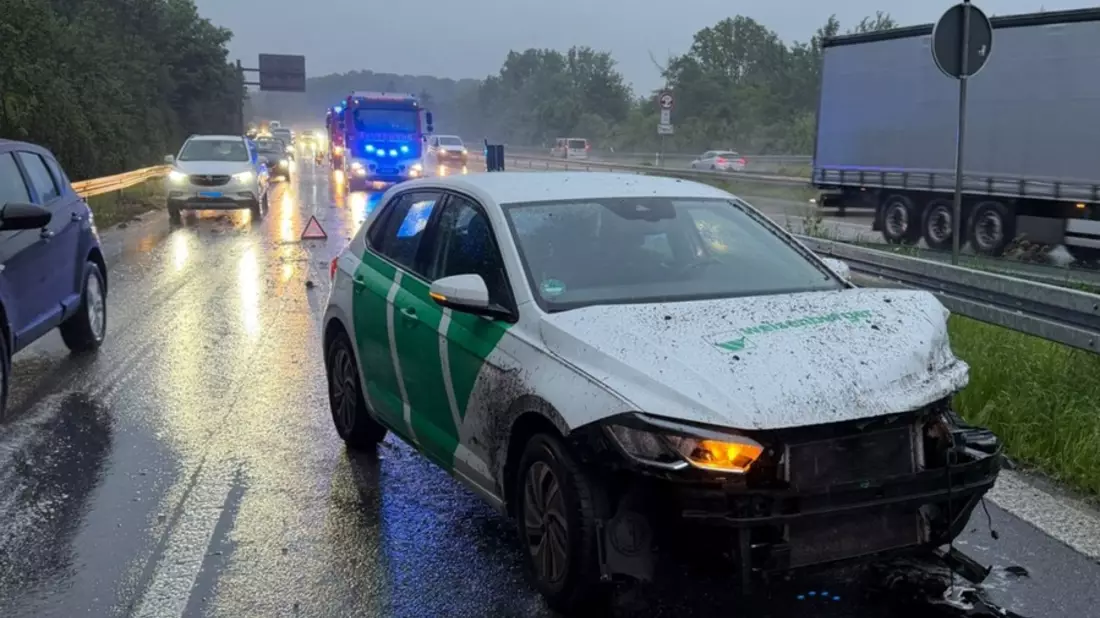 FW-EN: PKW verunfallt auf der Autobahn - Bild: presseportal.de