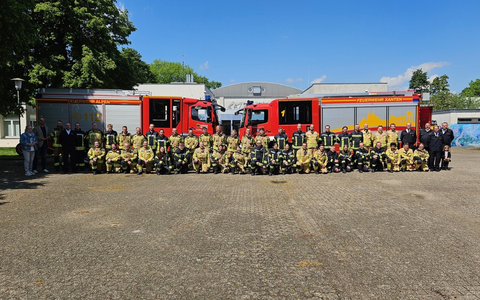 FW Xanten: Großer Prüfungstag der Grundlehrgänge der Feuerwehren Xanten, Sonsbeck und Alpen - Foto: presseportal.de